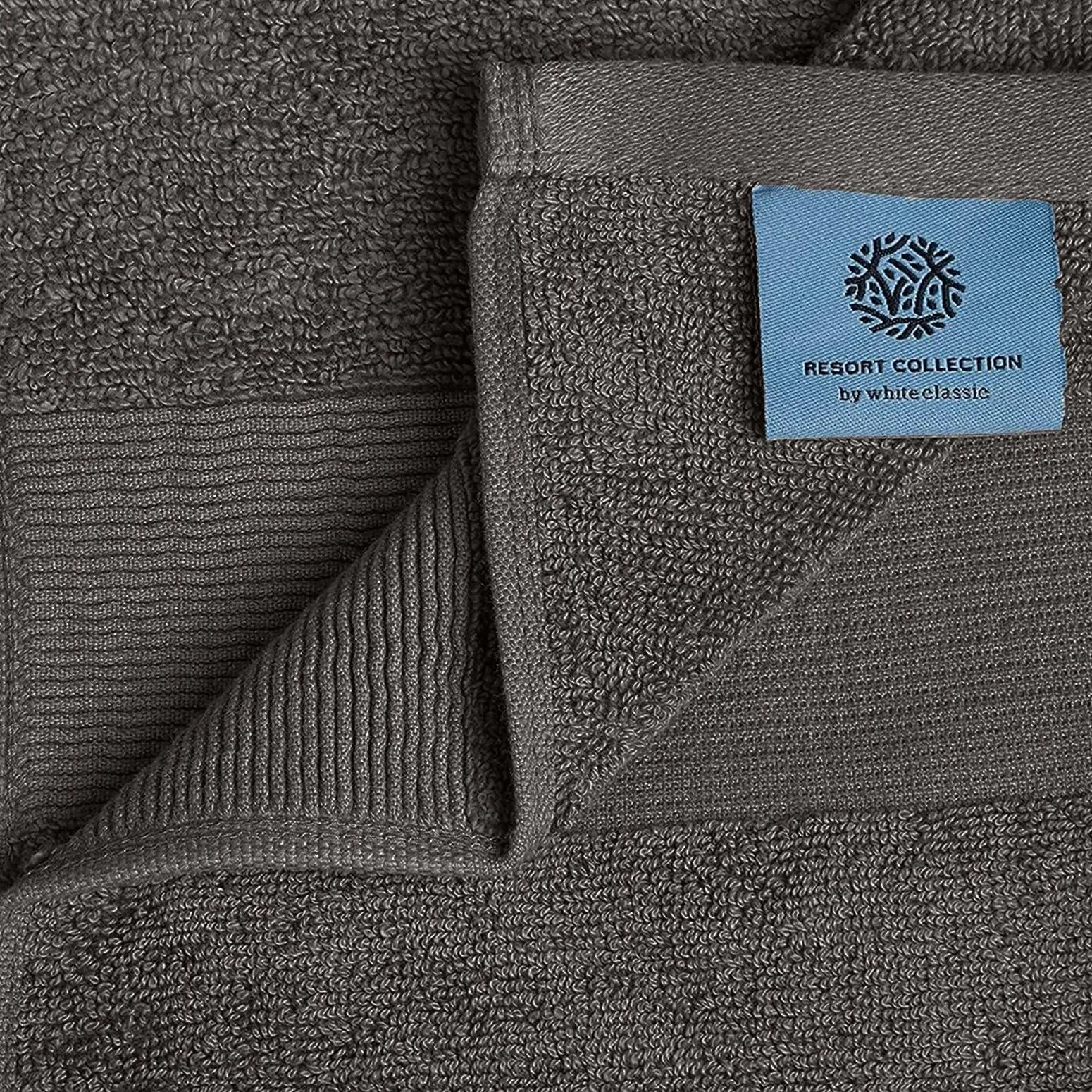2 Pack Charcoal Resort Collection Soft Bath Sheet Towels 35x70 in Oversize Large