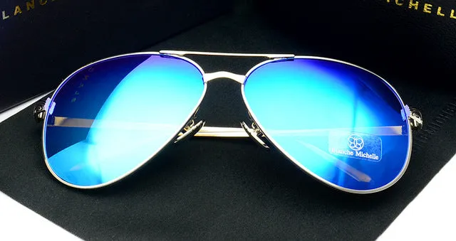 2018 High Quality Pilot Sunglasses Women Polarized UV400 Sunglass Mirror Sun Glasses Brand Designer Pink Lens With Original Box