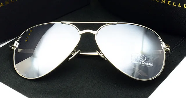 2018 High Quality Pilot Sunglasses Women Polarized UV400 Sunglass Mirror Sun Glasses Brand Designer Pink Lens With Original Box