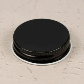 38-400 Black Metal Cap with Plastisol Liner