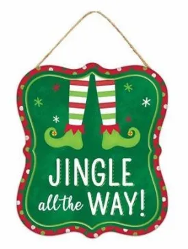 7" Jingle All the Way Elf Sign