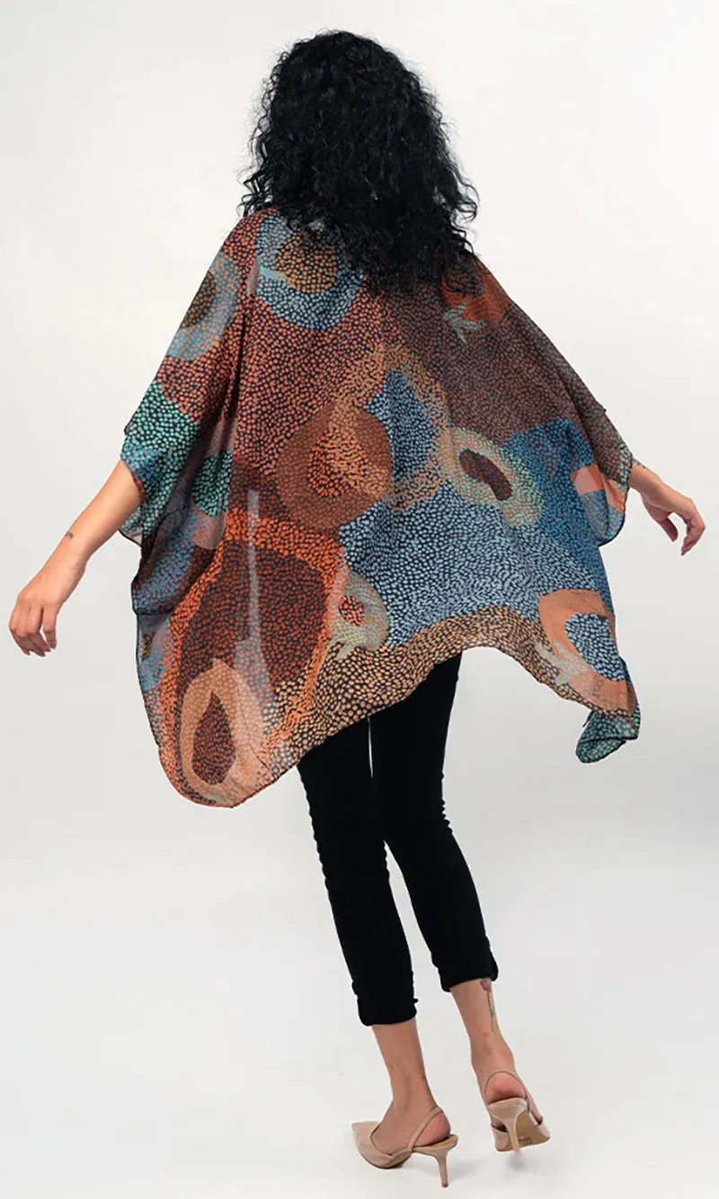 Aboriginal Art Chiffon Shawl Ngarlikurlangu (Circles)