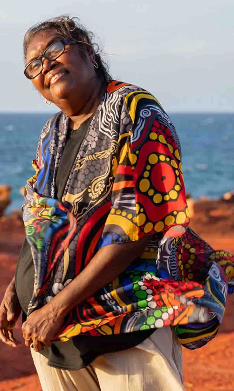 Aboriginal Art Chiffon Shawl Wisdom of Our Elders