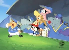 Animaniacs Original Production Cel on Original Background: Hip Hippos, Nurse, Dr. S, Dot, Plotz