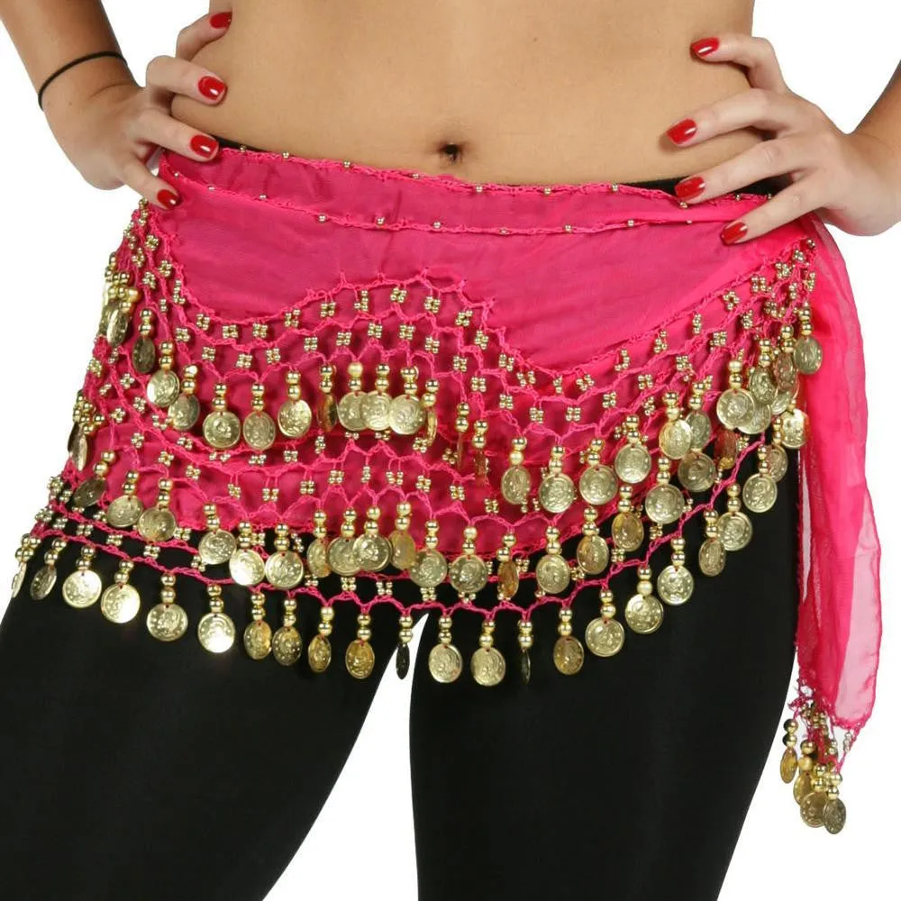 Belly Dance Chiffon Wavy Design Training Hip Scarf | RAVISING