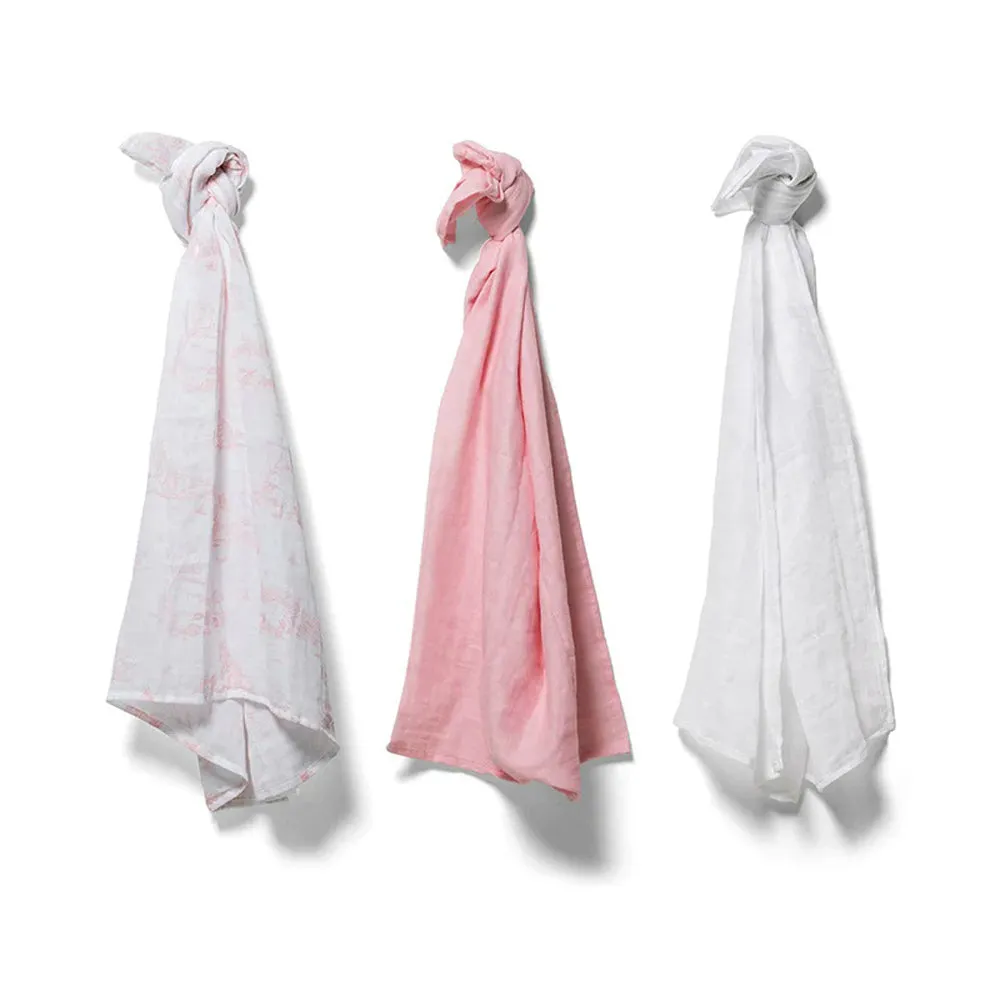 Boori Muslin Cloths (3Pk) - Making Friends Pink
