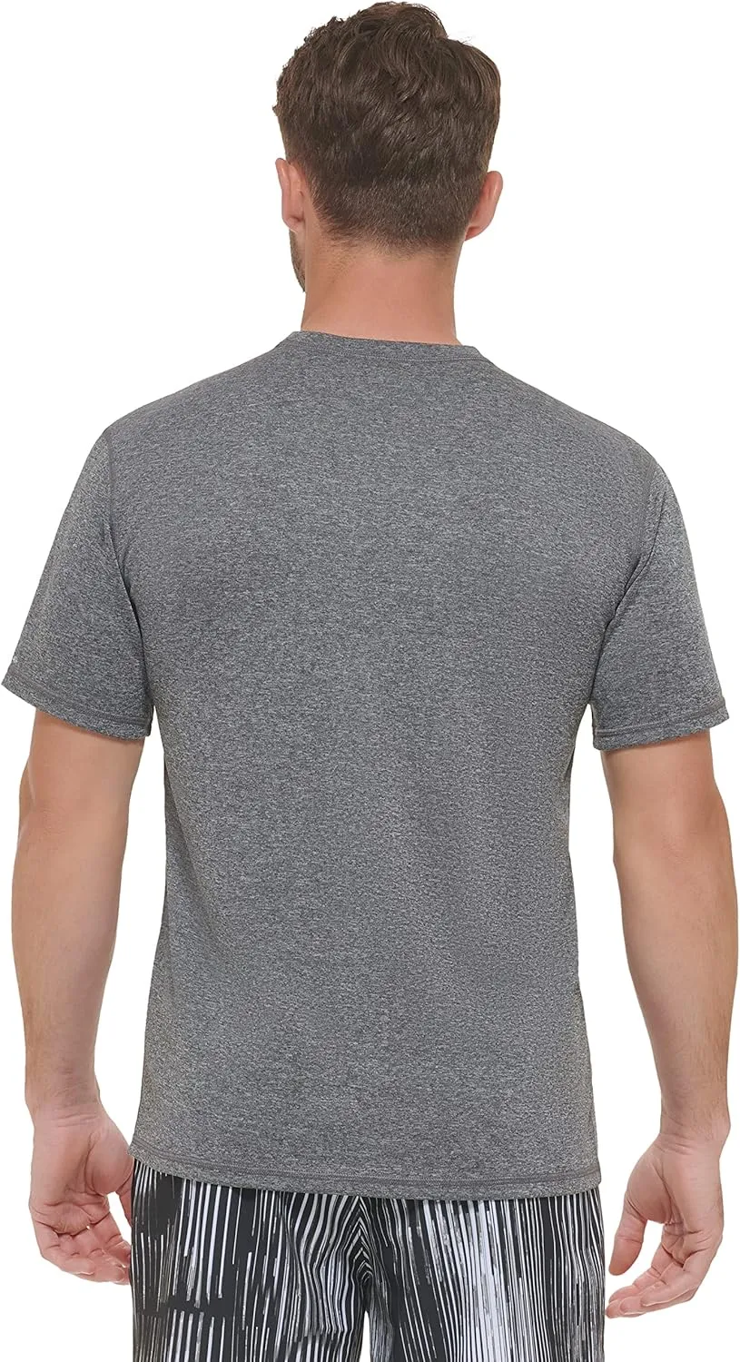 Calvin Klein Men's Standard Light Weight Quick Dry Short Sleeve 40  UPF Protection Active Top