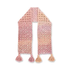 Caron Crochet Marled Slanted Shell Super Scarf