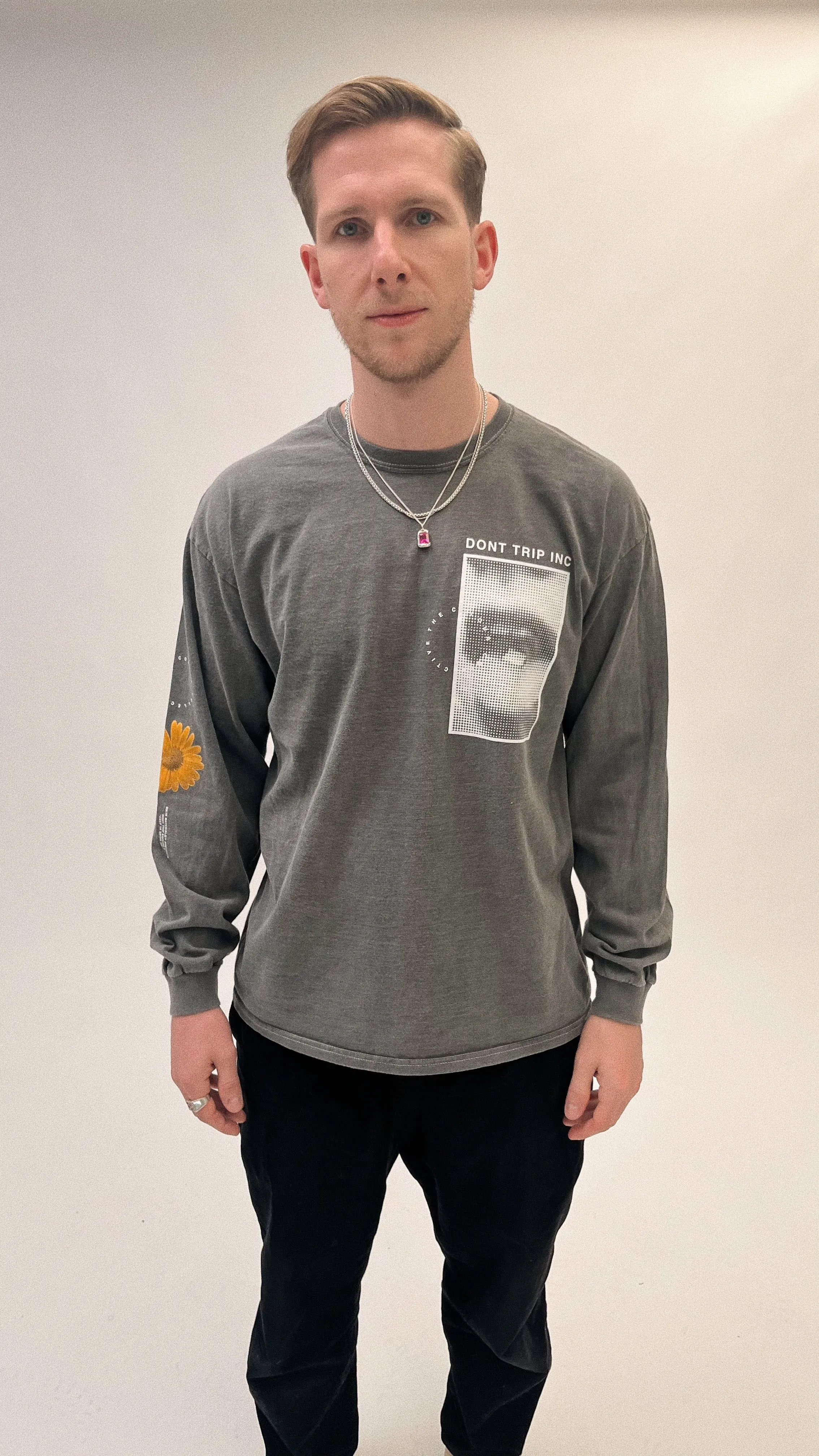 Colour Collective 'DON'T TRIP' LS Tee - Washed Black *100K CLUB*