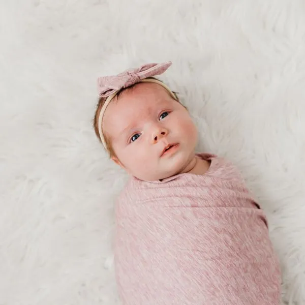 Copper Pearl Knit Swaddle Blanket - Maeve