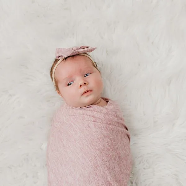 Copper Pearl Knit Swaddle Blanket - Maeve