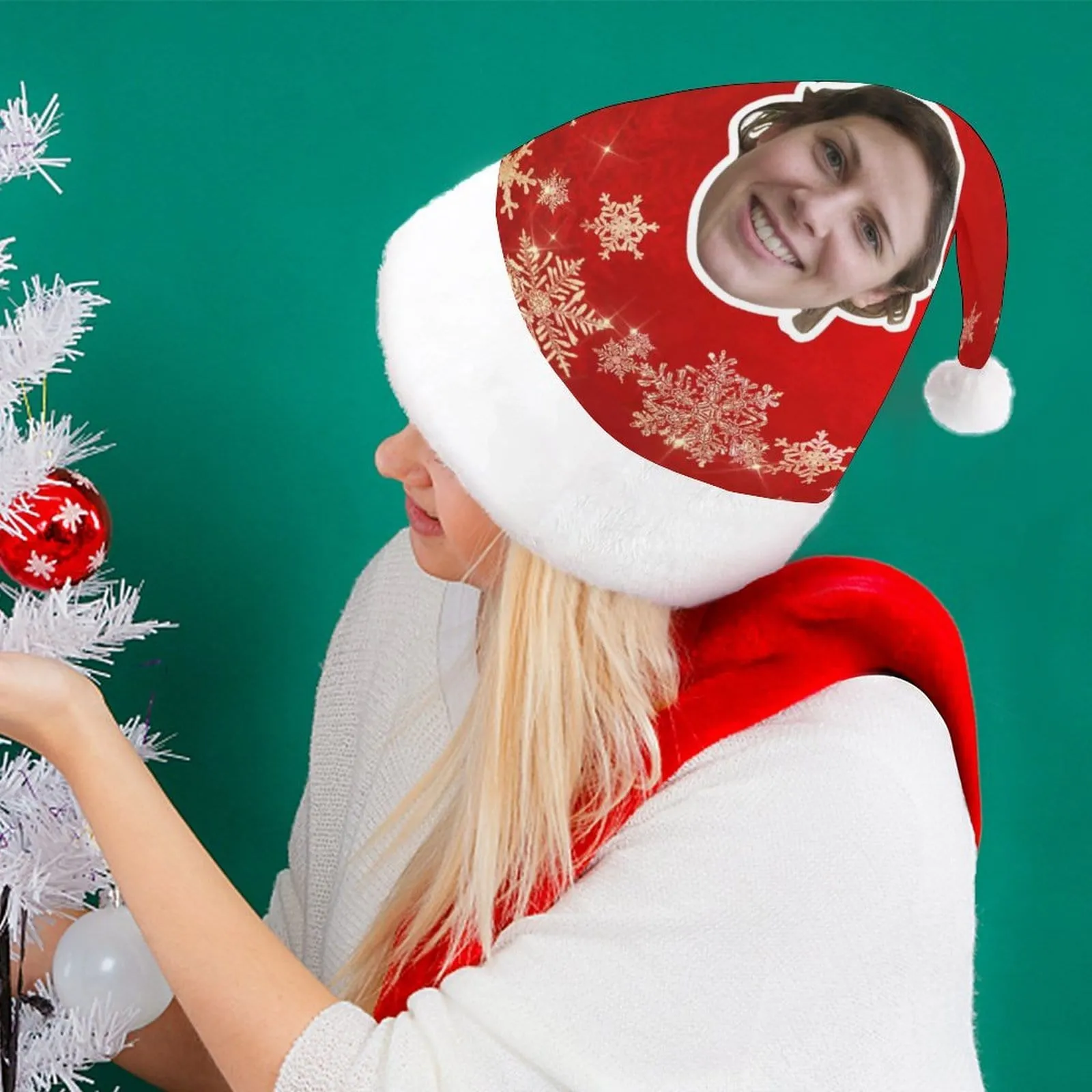 Custom Face  Snowflake Family Christmas Hat