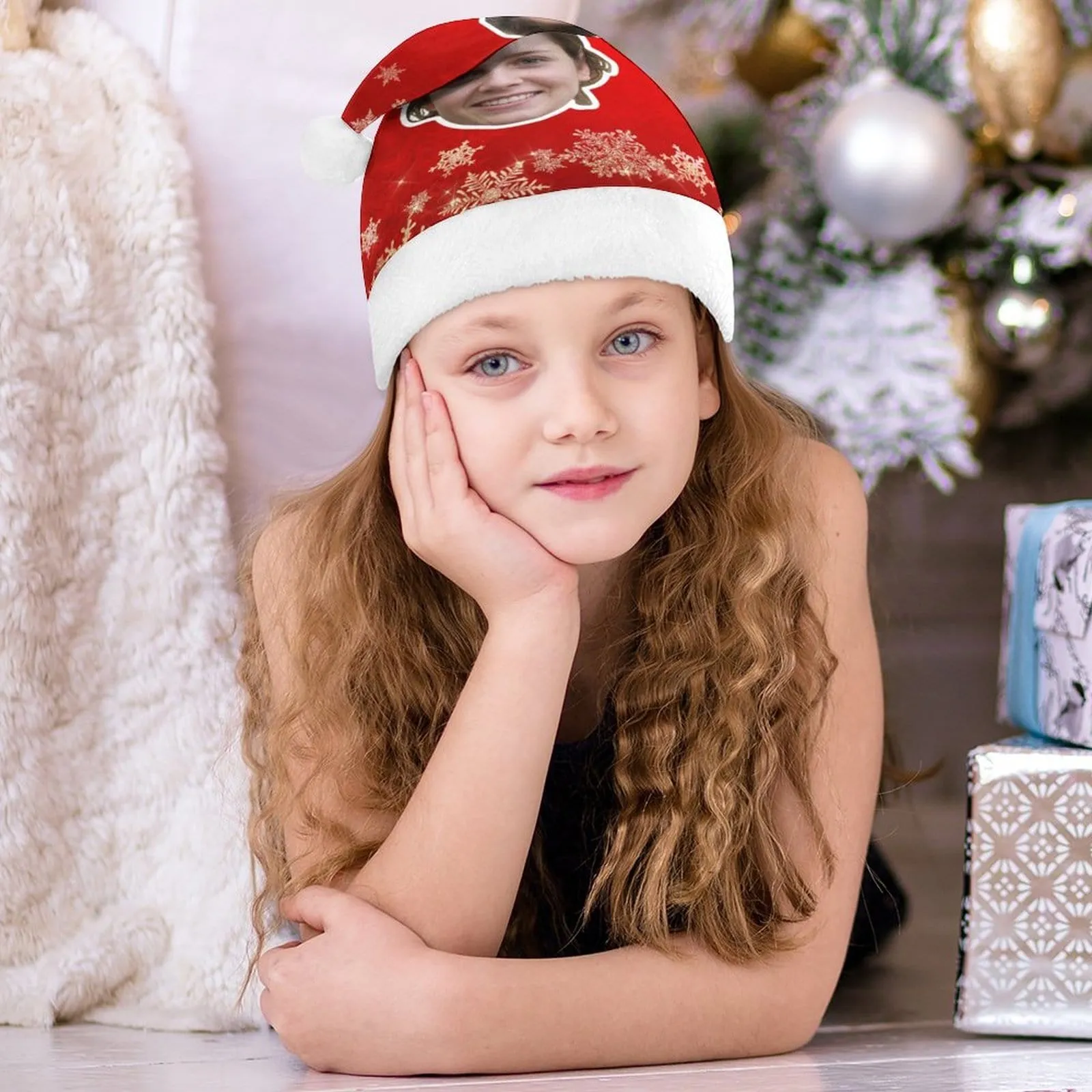 Custom Face  Snowflake Family Christmas Hat