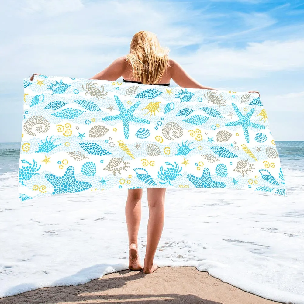 Cute Sand Free Quick Dry Beach Towel Microfiber Bath Summer Cushion Swimming Personalized Pattern Sport Fitness Yoga Bath Towel