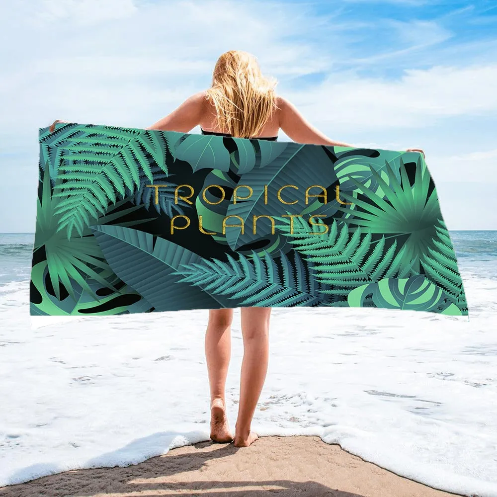 Cute Sand Free Quick Dry Beach Towel Microfiber Bath Summer Cushion Swimming Personalized Pattern Sport Fitness Yoga Bath Towel