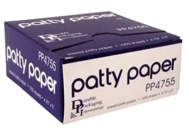 Durable 4.75" x 5" Waxed Patty Paper Sheets 1000/PK