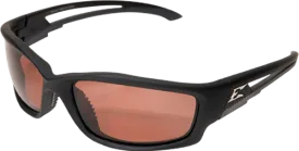 Edge Eyewear Kazbek GTSK215  Black Frame with Gasket Polarized Copper Driving Lens Glasses