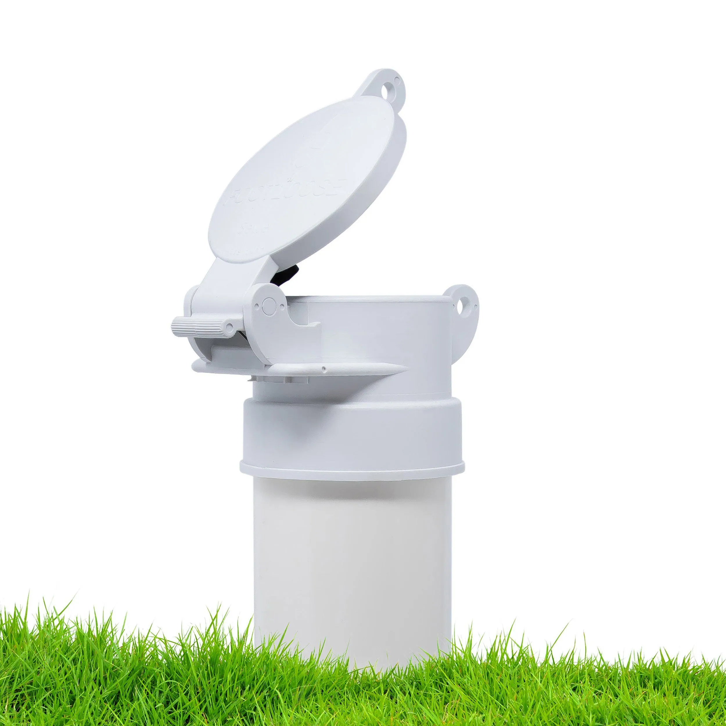 Enviro Design Products: FootLoose RV Site Sewer Cap, 4" White Female