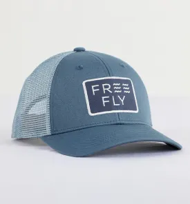 Free Fly Wave Trucker Hat in Slate Blue