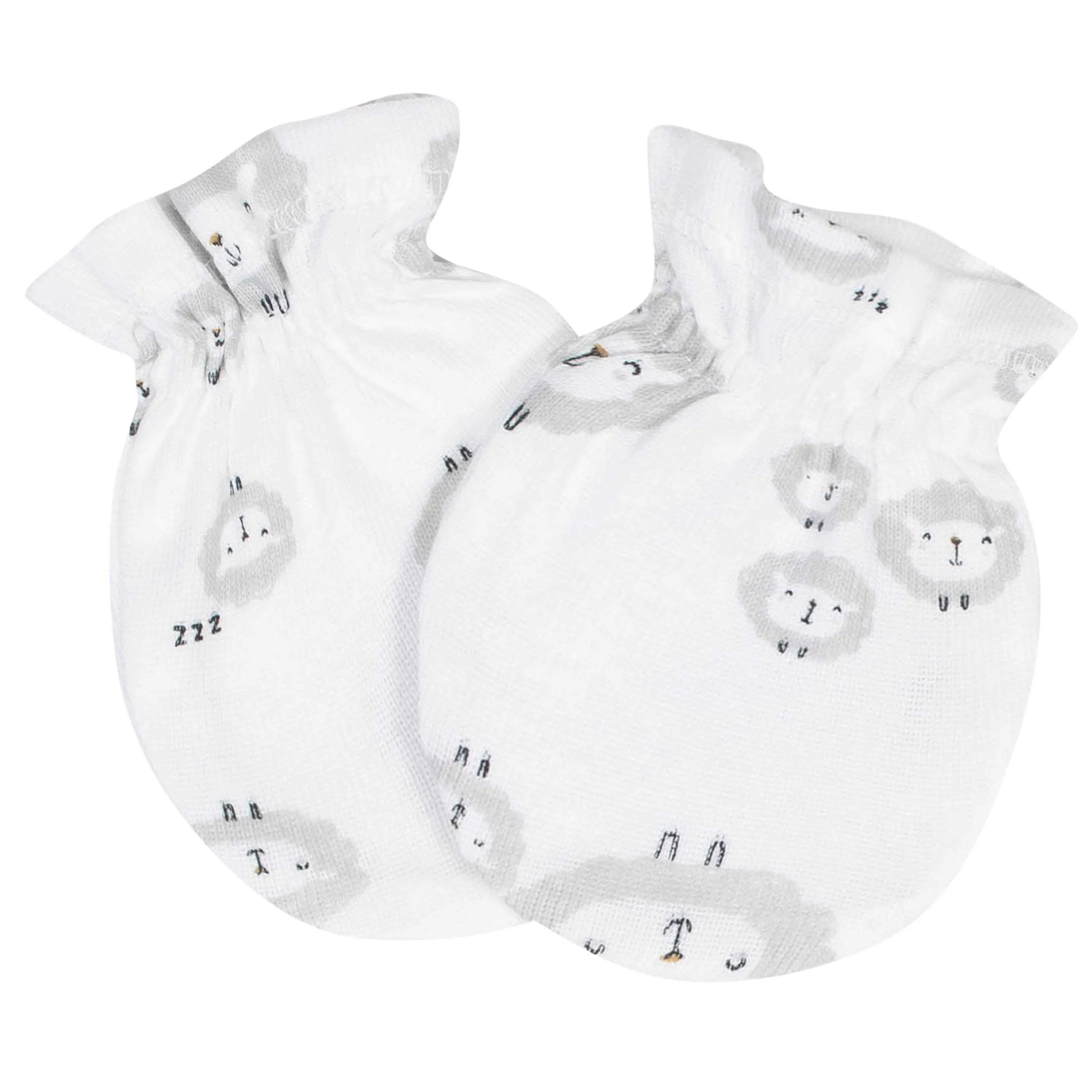 Gerber® 4-Pack Baby Unisex Lamb No Scratch Mittens Set