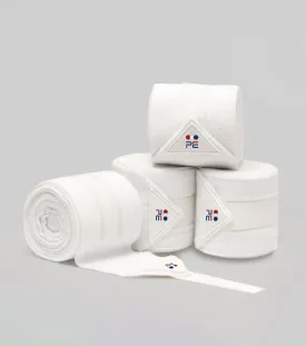 Horse Polo Fleece Bandages White