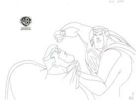 Justice League Unlimited Original Production Drawing: Superman, Justice Lord Superman