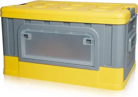 Lidded Storage Bins Instant Crate Collapsible Box Picnic Platform Table 2-in-1 Stackable Plastic Box