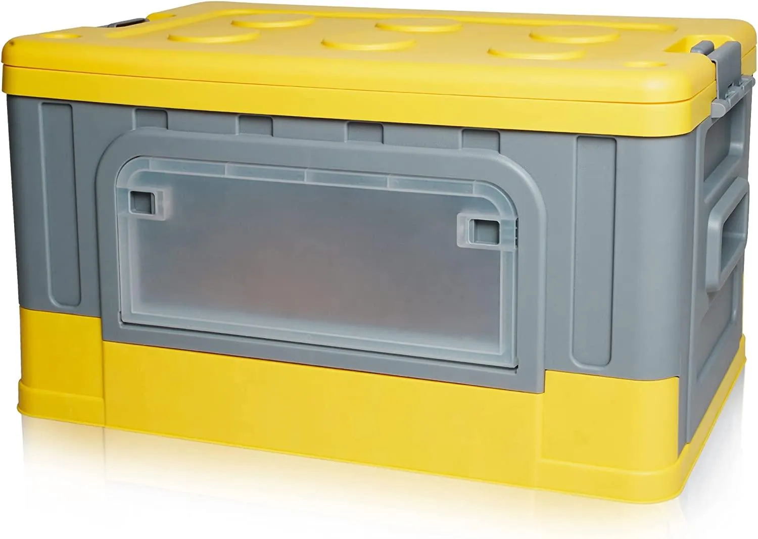 Lidded Storage Bins Instant Crate Collapsible Box Picnic Platform Table 2-in-1 Stackable Plastic Box