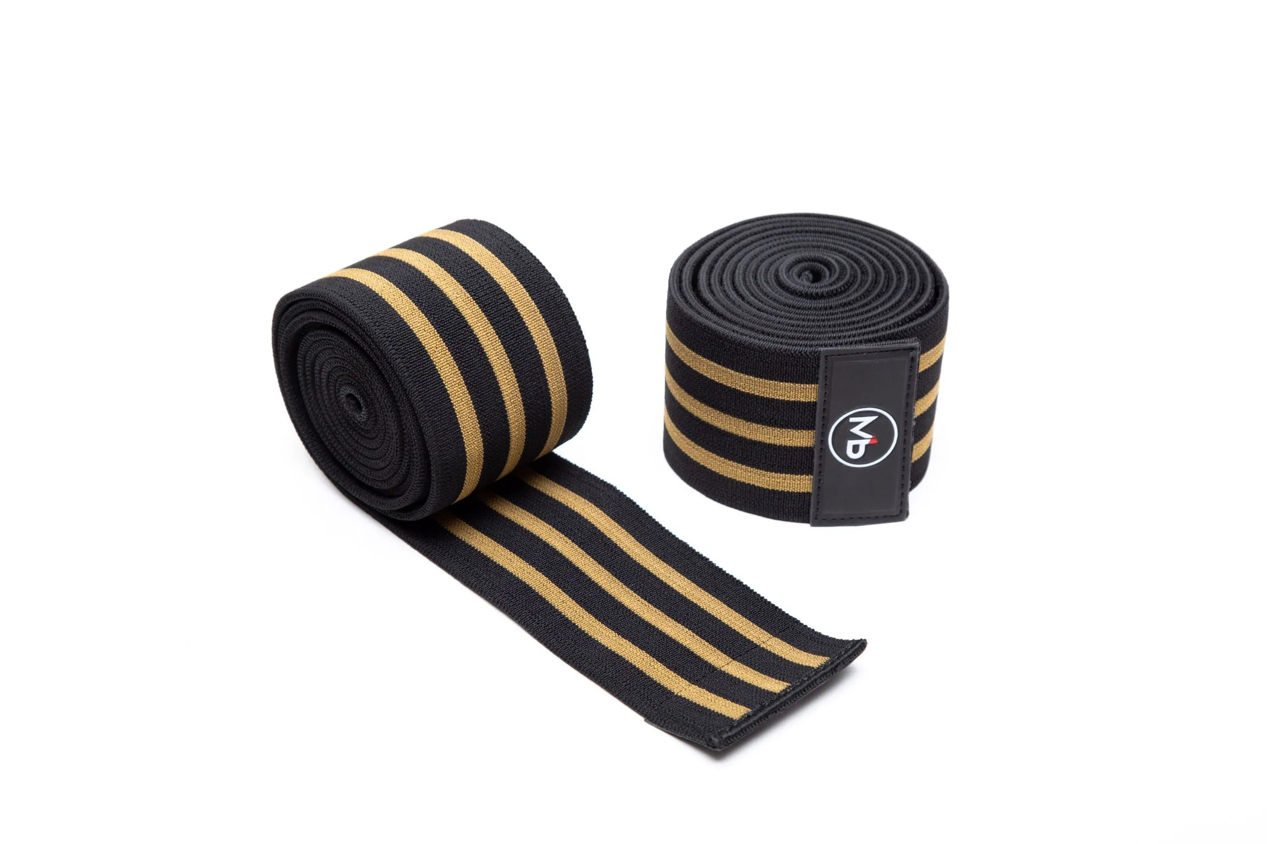 MAXbarbell Essentials Knee Wraps - Black/Yellow