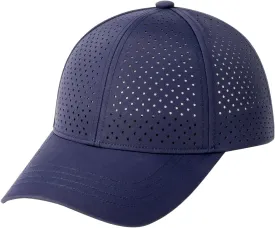 Men Summer Adjustable Performance Hat Breathable Snapback Laser Perforated Mesh Baseball Cap