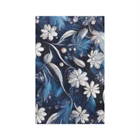 Microfiber Tea Towel, Blue Floral
