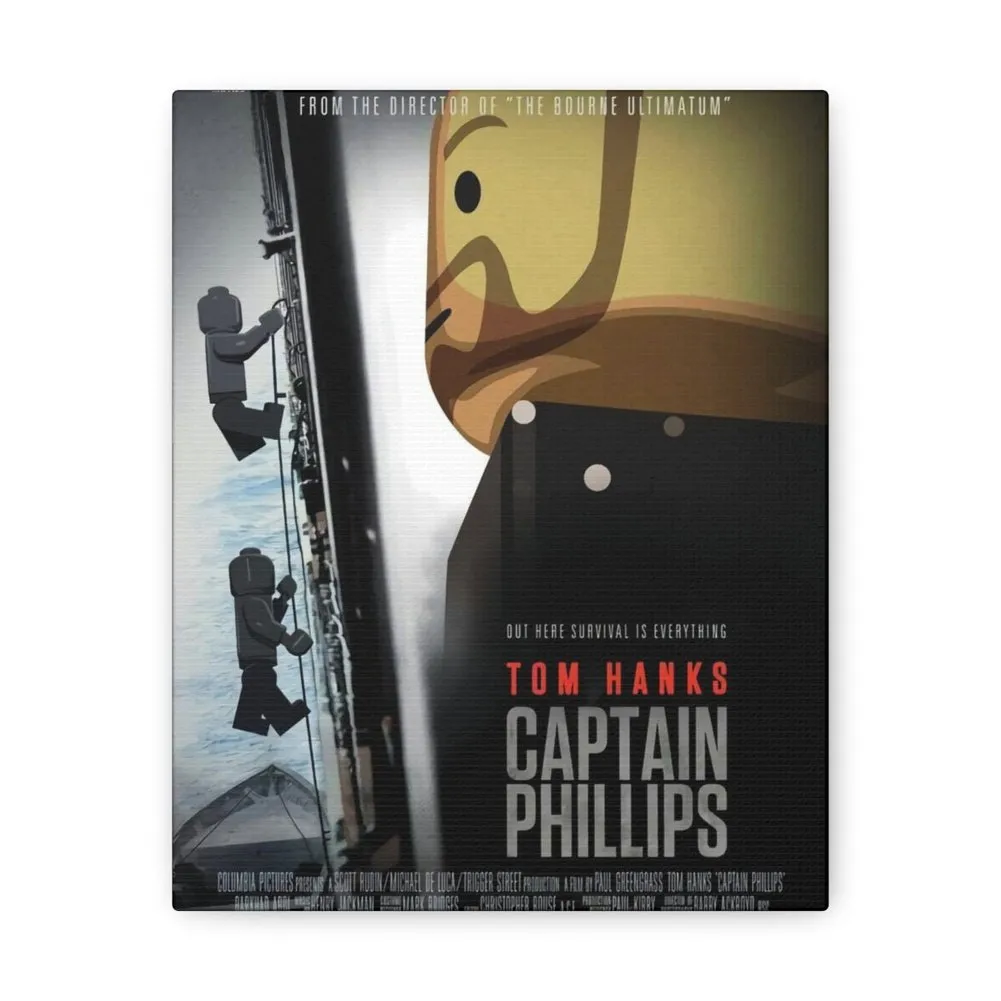 MOC  Compatible  Captain Phillips  Movie Wall Art Canvas Art With Backing.