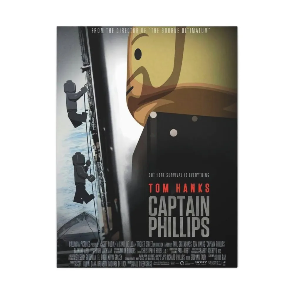 MOC  Compatible  Captain Phillips  Movie Wall Art Canvas Art With Backing.