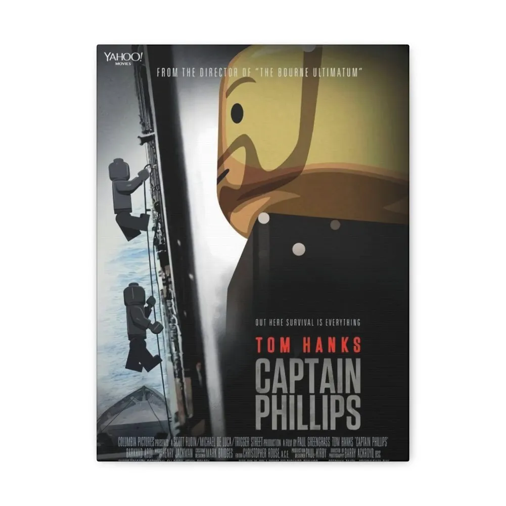 MOC  Compatible  Captain Phillips  Movie Wall Art Canvas Art With Backing.