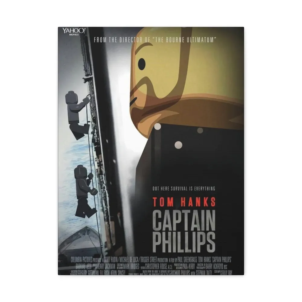 MOC  Compatible  Captain Phillips  Movie Wall Art Canvas Art With Backing.