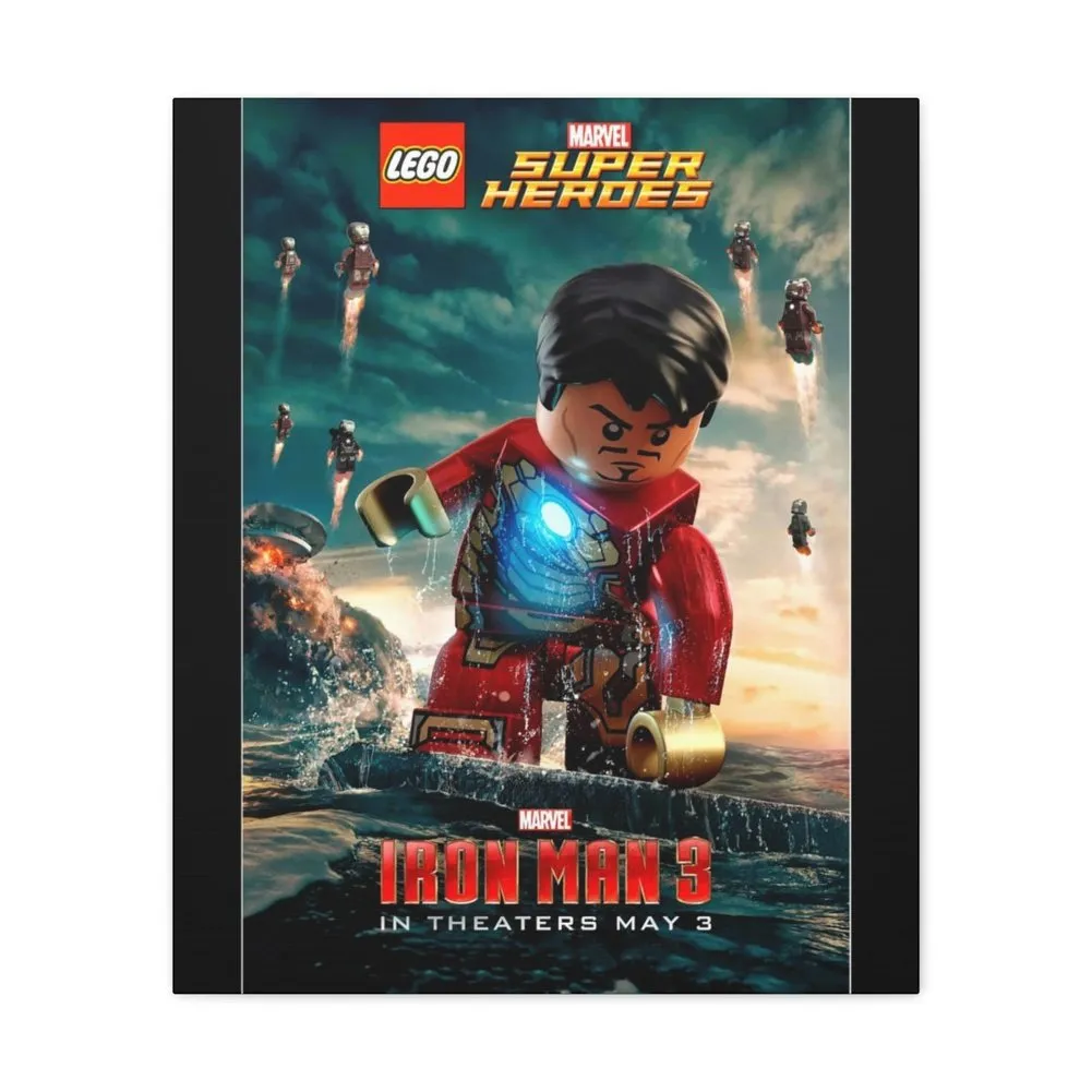 MOC  Compatible  Iron Man 3  Movie Wall Art Canvas Art With Backing.