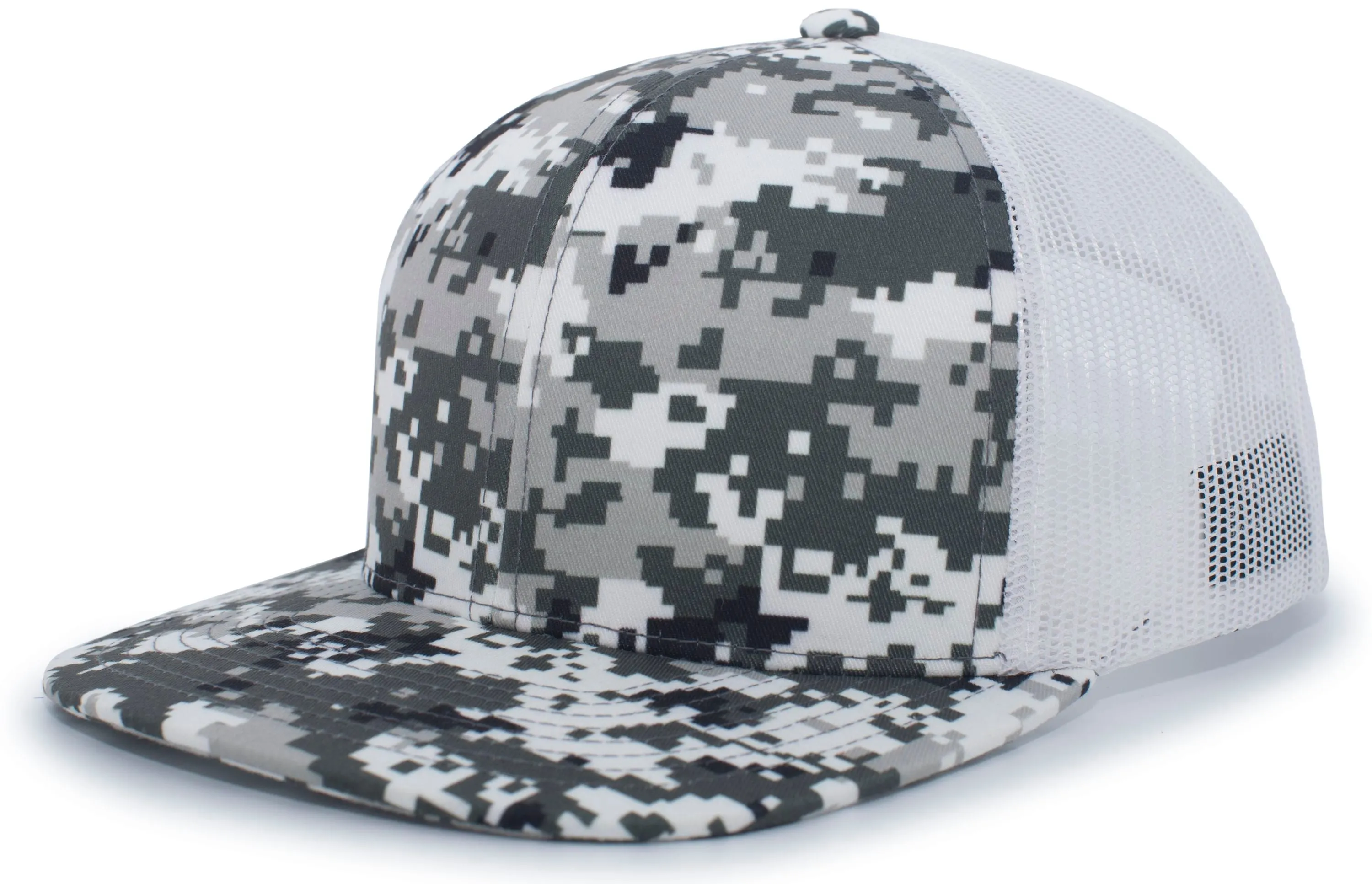 Pacific Headwear Camo Snapback Trucker Cap