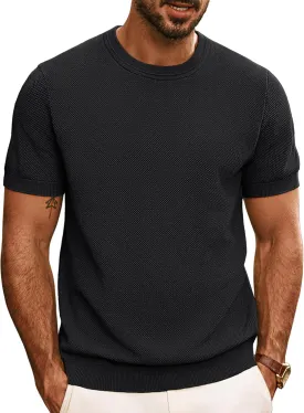 PJ PAUL JONES Mens Casual T-Shirts Classic Short Sleeve Knit Tees Crewneck Solid Tee Shirts