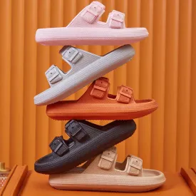 Platform Cloud Slippers Buckle Sandals