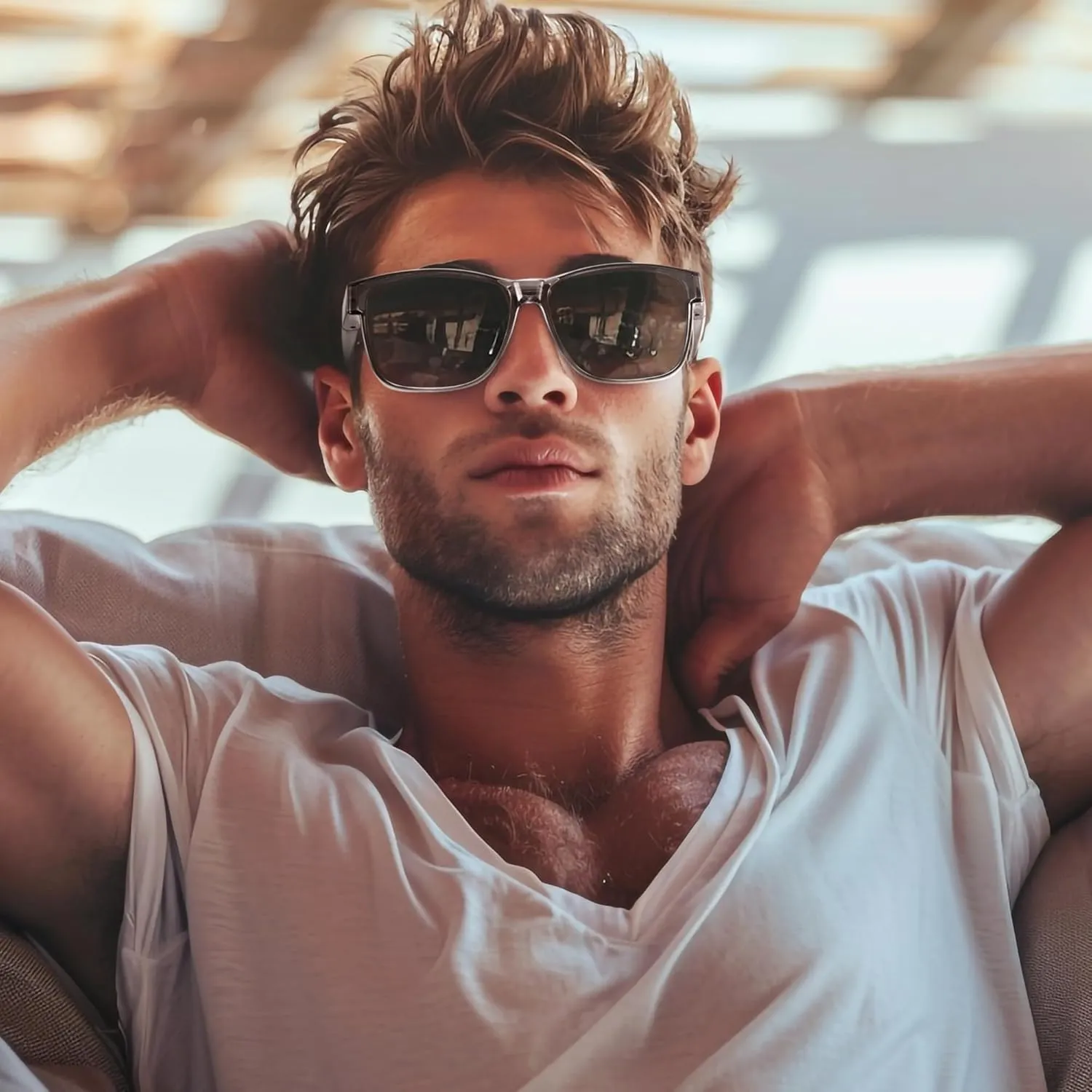 Polarized Sunglasses Fit Over Prescription Glasses for Men Women, Oversized Square Sunglasses, UV400 Protection