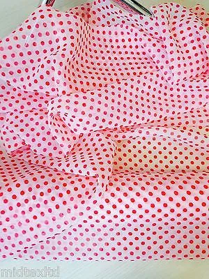 Polka Dots Chiffon Sheer Fabric M160 Mtex