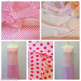 Polka Dots Chiffon Sheer Fabric M160 Mtex