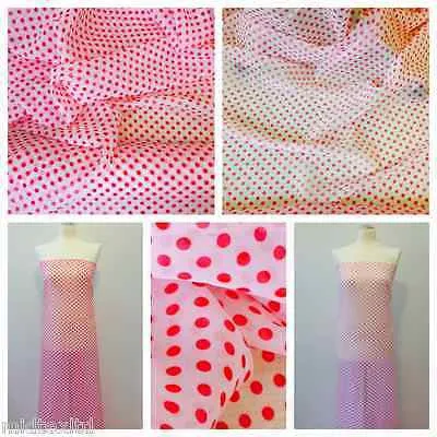 Polka Dots Chiffon Sheer Fabric M160 Mtex