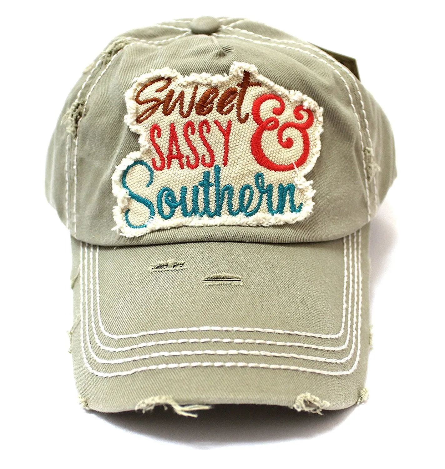 "Sweet SASSY & Southern" Patch Embroidery Front & Back Hat