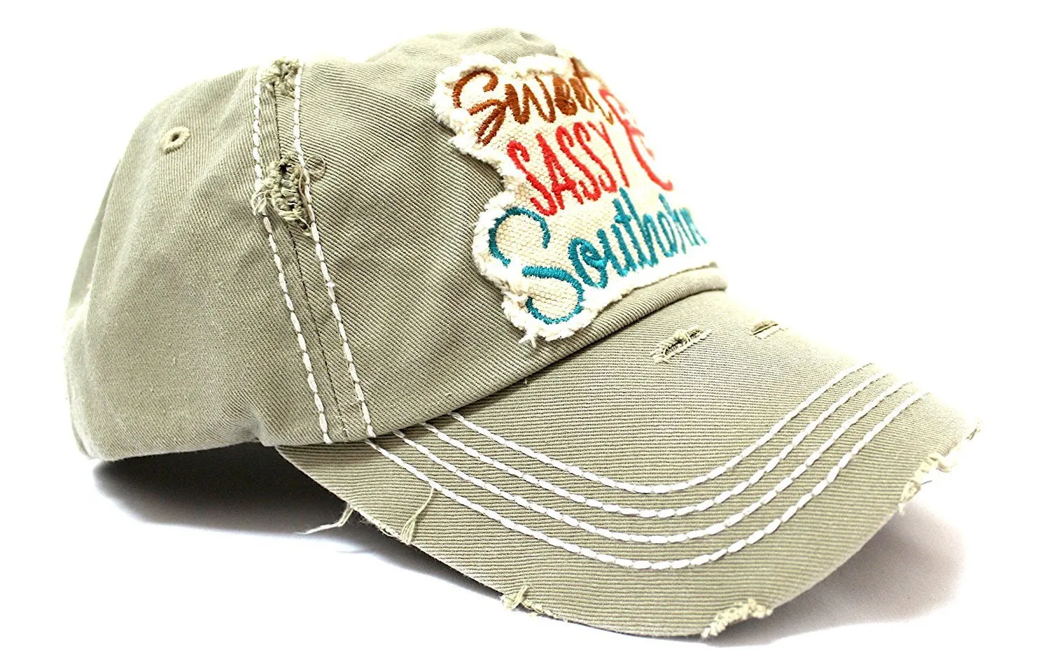 "Sweet SASSY & Southern" Patch Embroidery Front & Back Hat