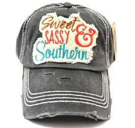 "Sweet SASSY & Southern" Patch Embroidery Front & Back Hat