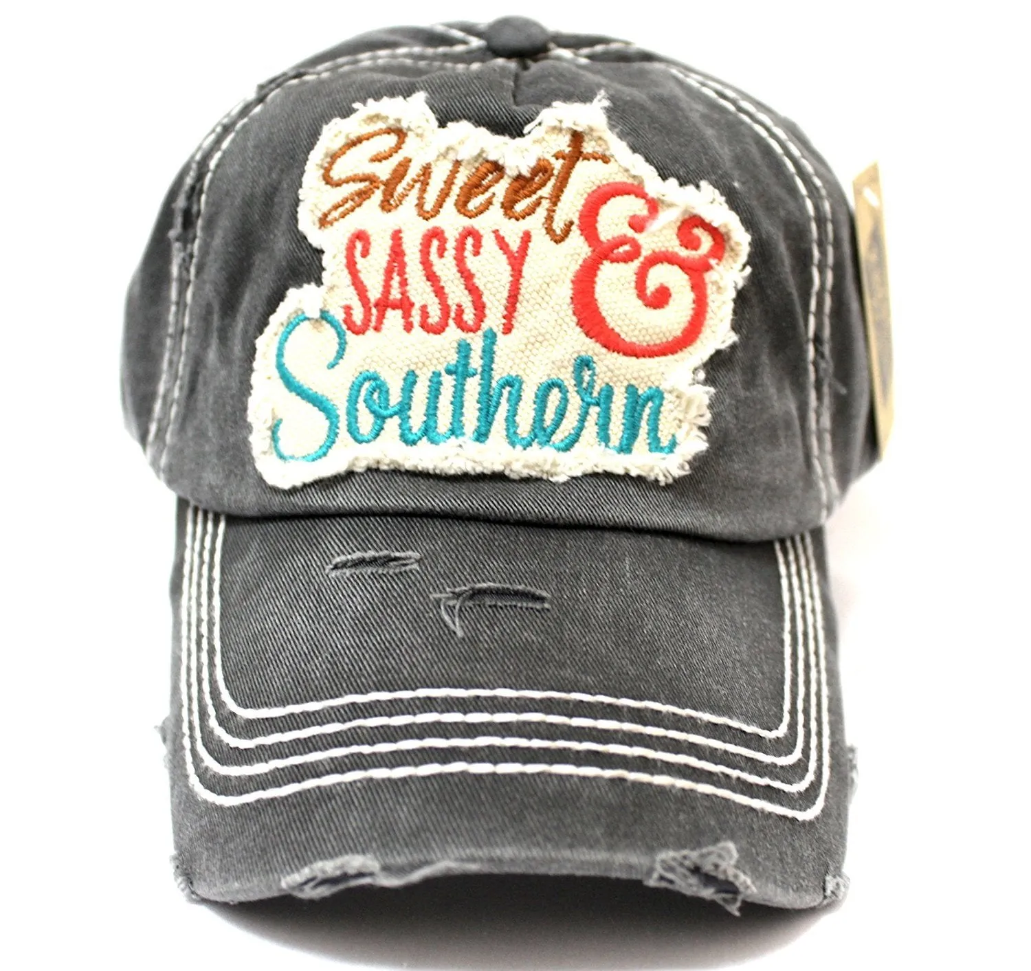 "Sweet SASSY & Southern" Patch Embroidery Front & Back Hat