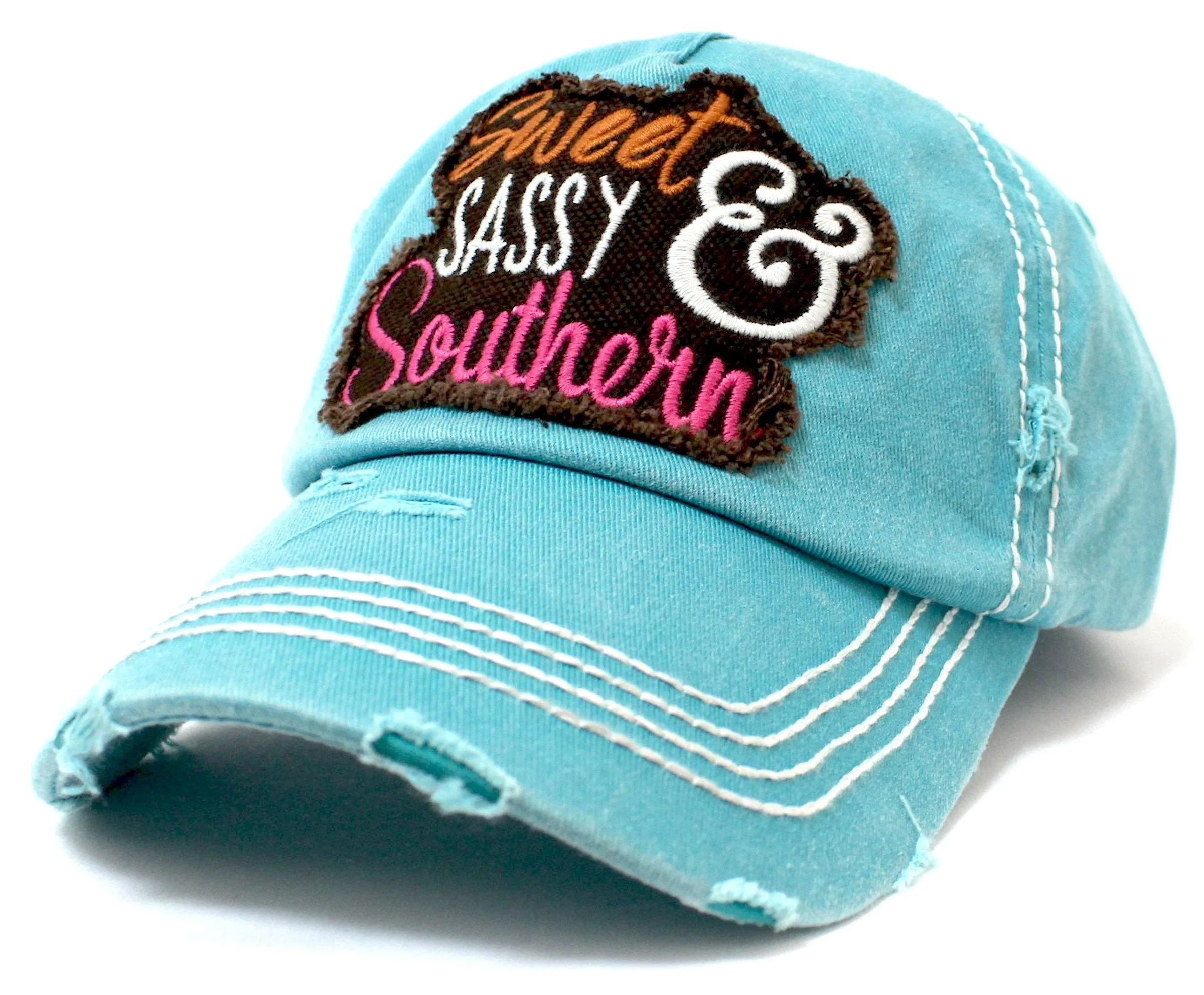 "Sweet SASSY & Southern" Patch Embroidery Front & Back Hat