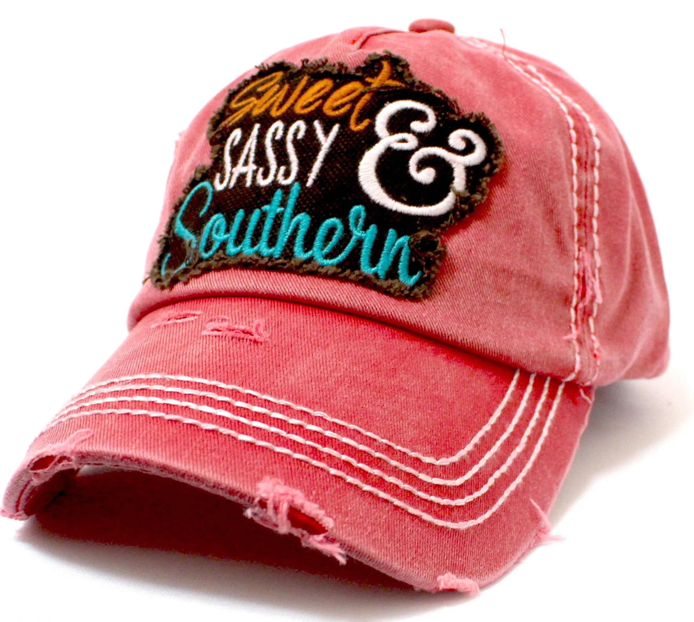 "Sweet SASSY & Southern" Patch Embroidery Front & Back Hat