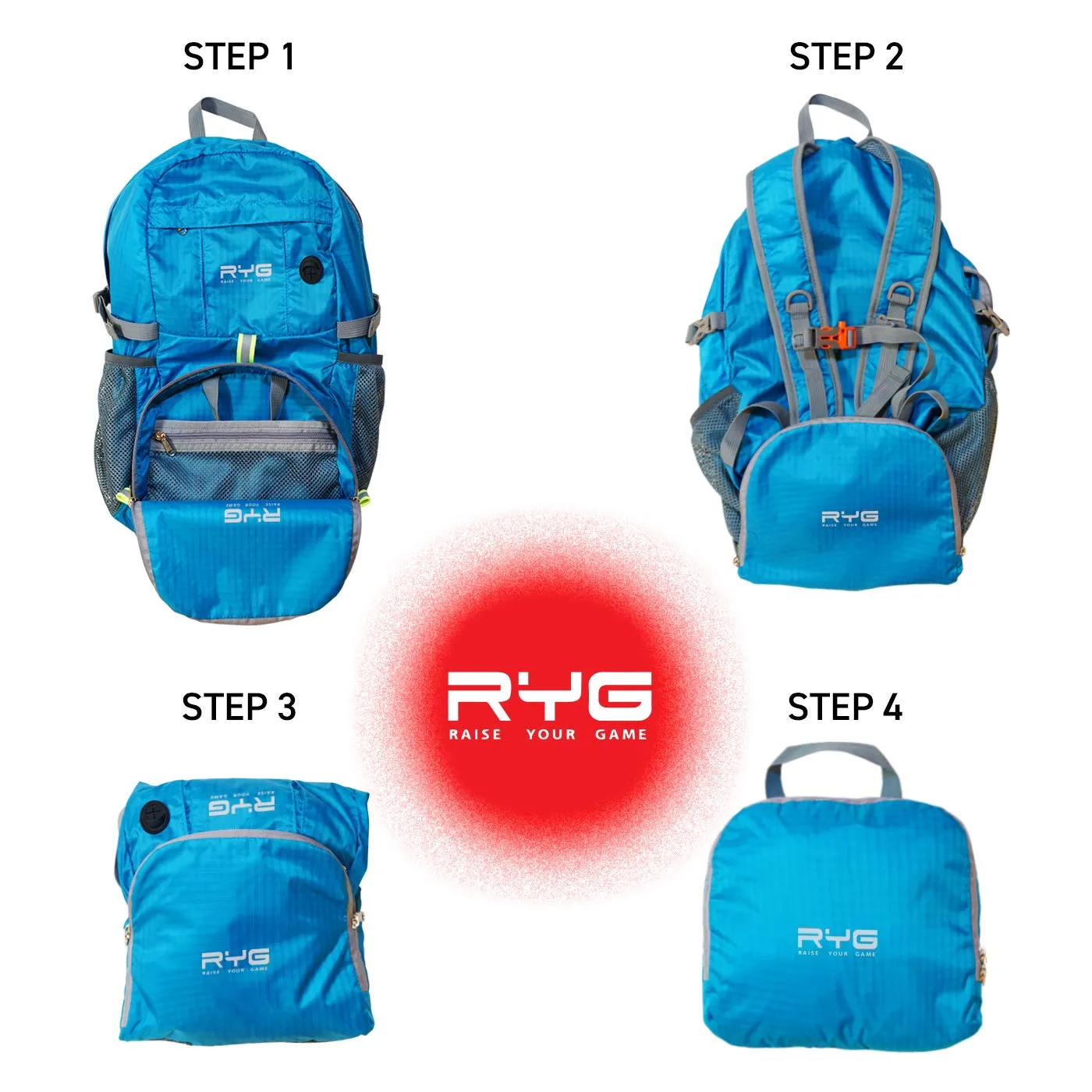 Raise your Game Travel Backpack and Portable Hammock (Glacier Blue)
